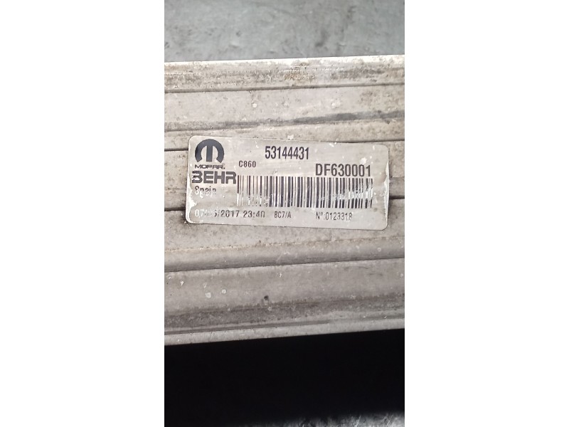 Recambio de intercooler para peugeot boxer furgoneta 2.0 bluehdi 130 referencia OEM IAM 53144431  