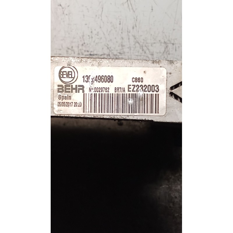 Recambio de radiador agua para peugeot boxer furgoneta 2.0 bluehdi 130 referencia OEM IAM 1391496080 EZ232003 