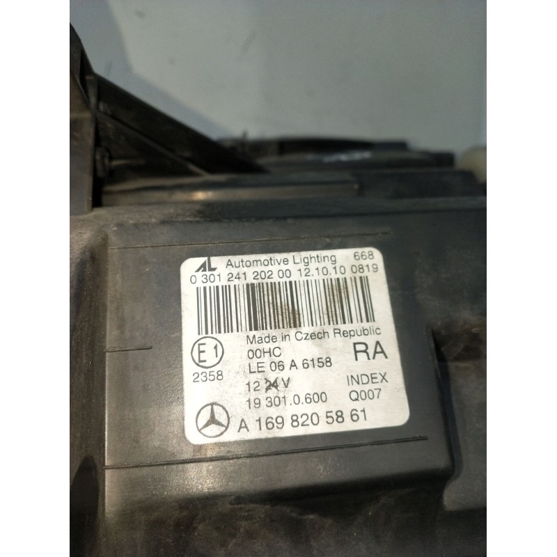 Recambio de faro izquierdo para mercedes-benz clase a (w169) a 160 (169.031, 169.331) referencia OEM IAM A1698205861 03012412020