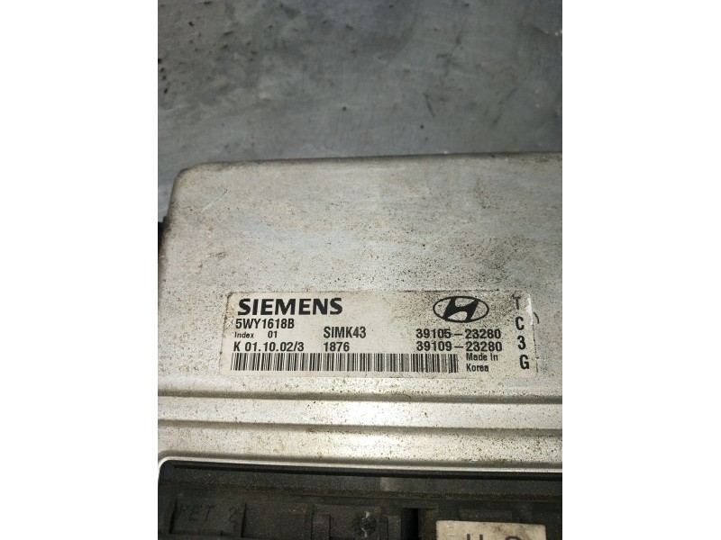 Recambio de centralita motor uce para hyundai coupe ii (gk) 2.0 referencia OEM IAM 5WY1618B 3910523280 3910923280 02 SIMK43