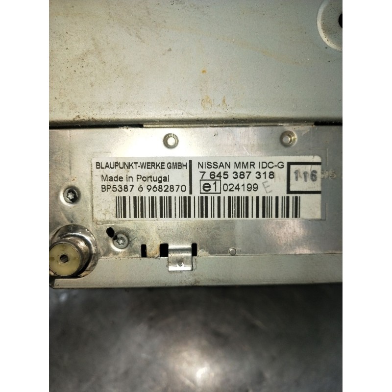 Recambio de sistema audio / radio cd para nissan note (e11, ne11) 1.5 dci referencia OEM IAM 7645387318 BP53876968270 06