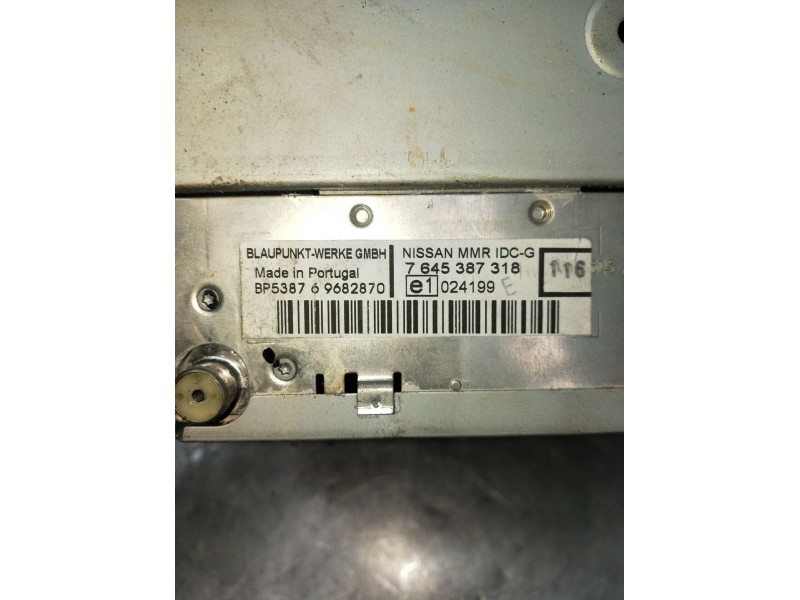 Recambio de sistema audio / radio cd para nissan note (e11, ne11) 1.5 dci referencia OEM IAM 7645387318 BP53876968270 06
