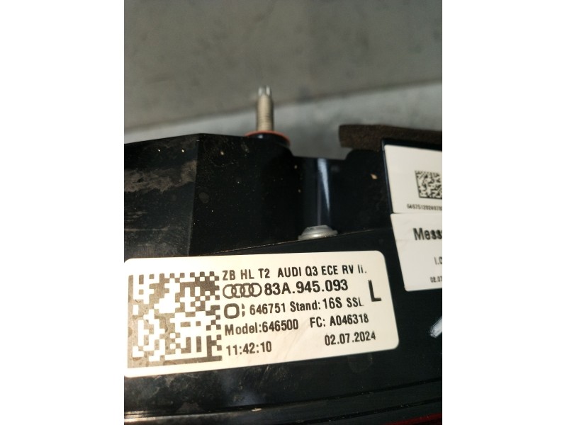 Recambio de piloto trasero izquierdo interior para audi q3 (f3b) 35 tdi referencia OEM IAM 83A945093 646500 24