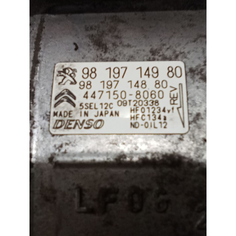 Recambio de compresor aire acondicionado para citroën berlingo multispace (b9) 1.6 bluehdi 120 referencia OEM IAM 9819714980 981