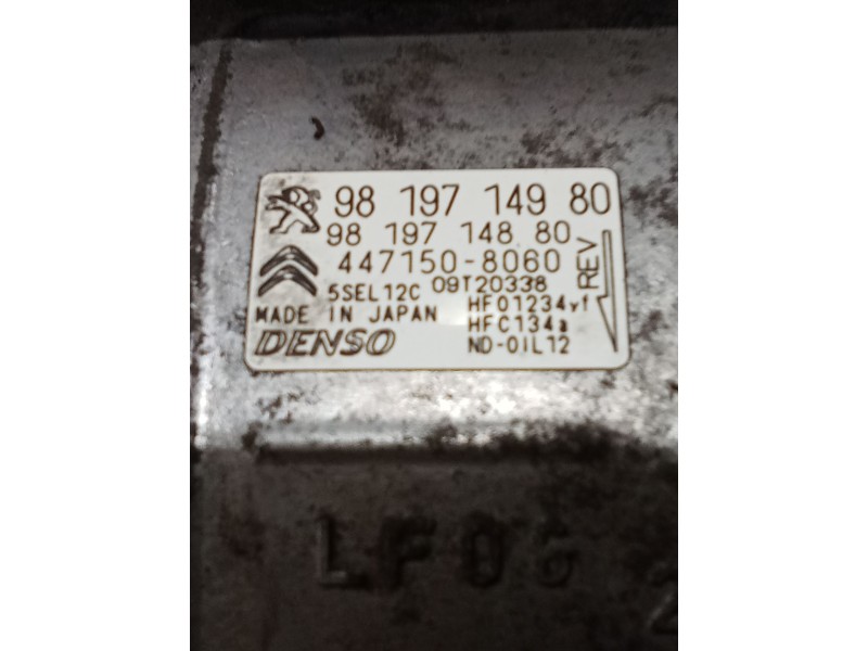 Recambio de compresor aire acondicionado para citroën berlingo multispace (b9) 1.6 bluehdi 120 referencia OEM IAM 9819714980 981