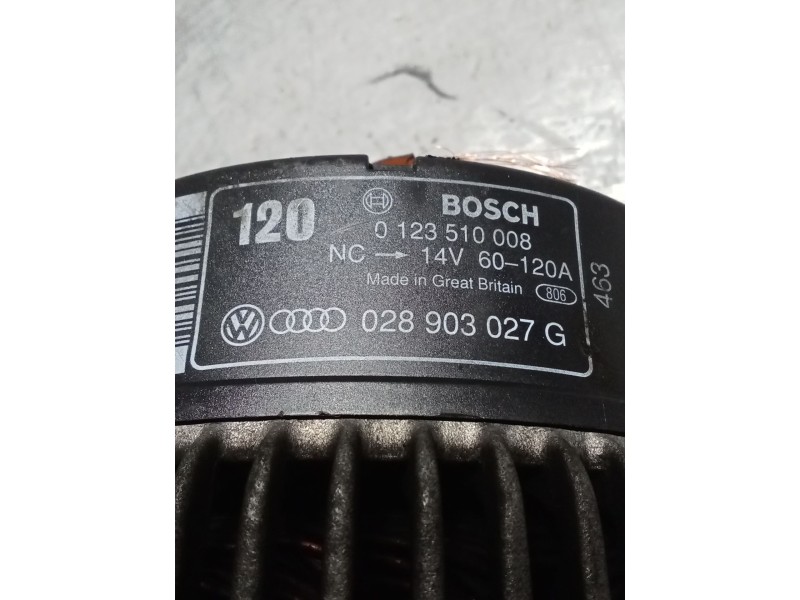 Recambio de alternador para audi 80 b4 sedán (8c2) 1.9 tdi referencia OEM IAM   