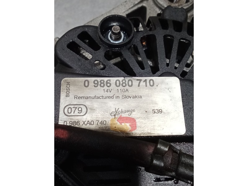 Recambio de alternador para renault megane ii coupé-cabriolet (em0/1_) 1.5 dci (em1e) referencia OEM IAM 0986080710 110A 
