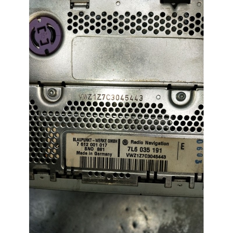 Recambio de sistema audio / radio cd para volkswagen touareg (7la) tdi v10 referencia OEM IAM 7612001017 7L6035191 VWZ1Z7C304544