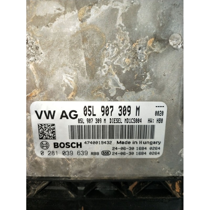 Recambio de centralita motor uce para audi q3 (f3b) 35 tdi referencia OEM IAM 0281039639 05L907309M 4740019432 24 MD1CS004