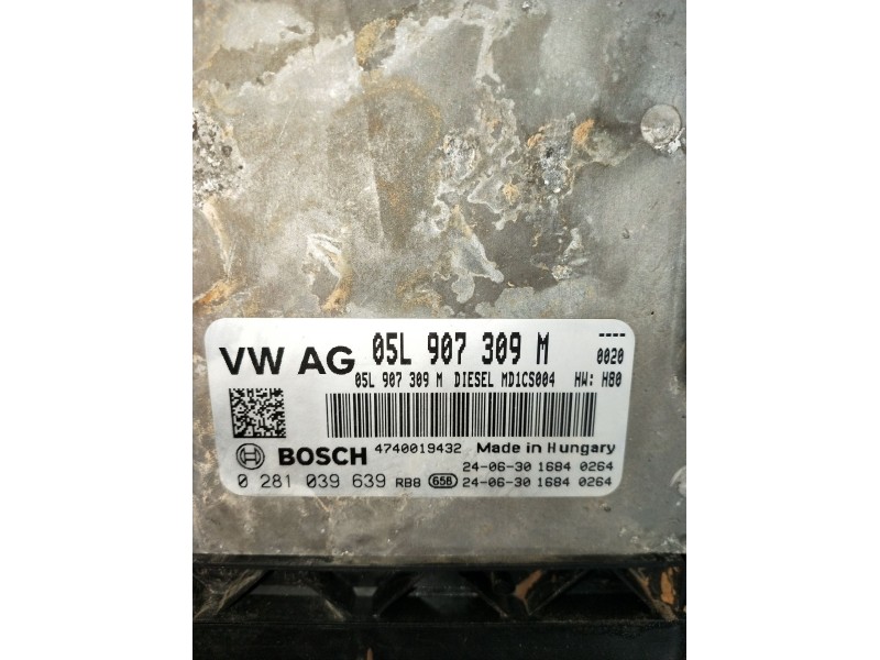 Recambio de centralita motor uce para audi q3 (f3b) 35 tdi referencia OEM IAM 0281039639 05L907309M 4740019432 24 MD1CS004