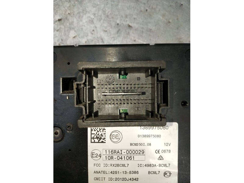 Recambio de caja reles / fusibles para peugeot boxer furgoneta 2.0 bluehdi 130 referencia OEM IAM 1389975080 2012DJ4342 4983ABCM