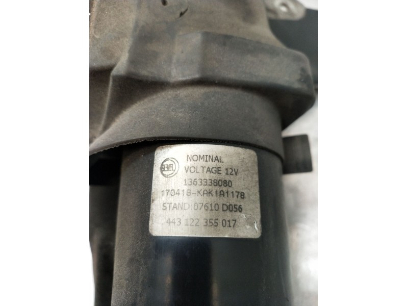 Recambio de motor limpia delantero para peugeot boxer furgoneta 2.0 bluehdi 130 referencia OEM IAM 1363338080 443122355017 17041