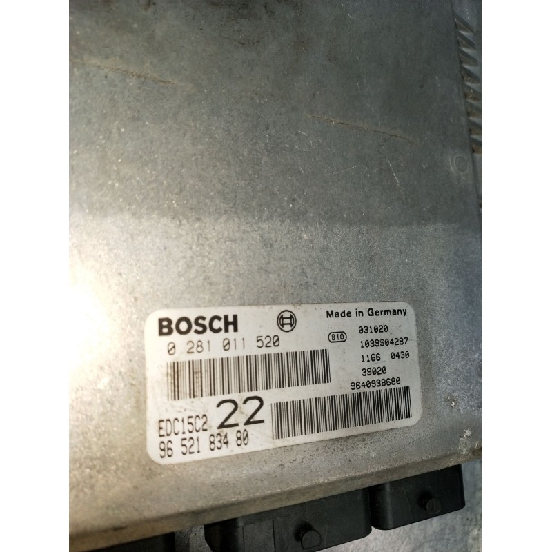 Recambio de centralita motor uce para peugeot 406 (8b) 2.0 hdi 110 referencia OEM IAM 0281011520 9652183480 1039S04287 EDC15C2 9