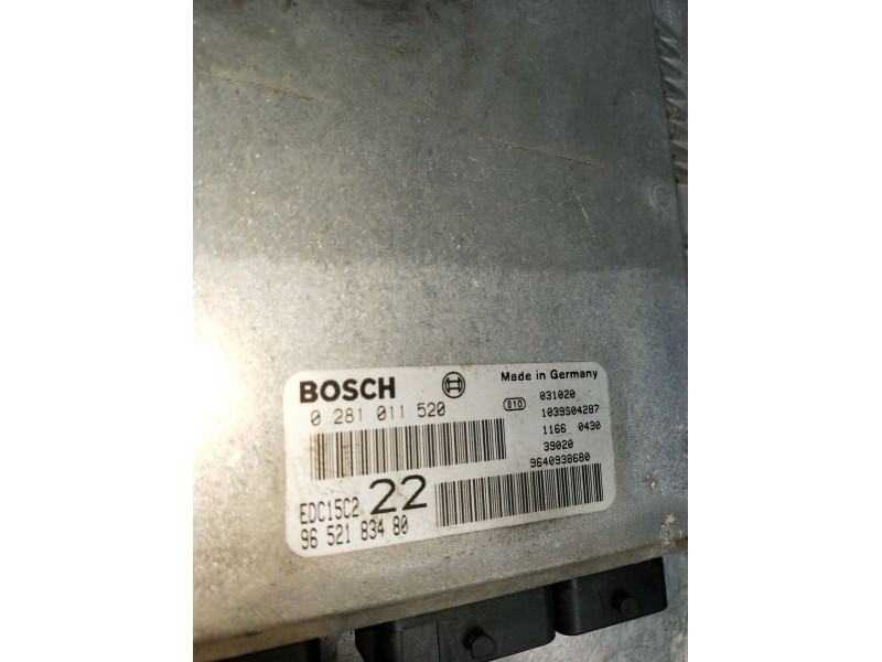 Recambio de centralita motor uce para peugeot 406 (8b) 2.0 hdi 110 referencia OEM IAM 0281011520 9652183480 1039S04287 EDC15C2 9