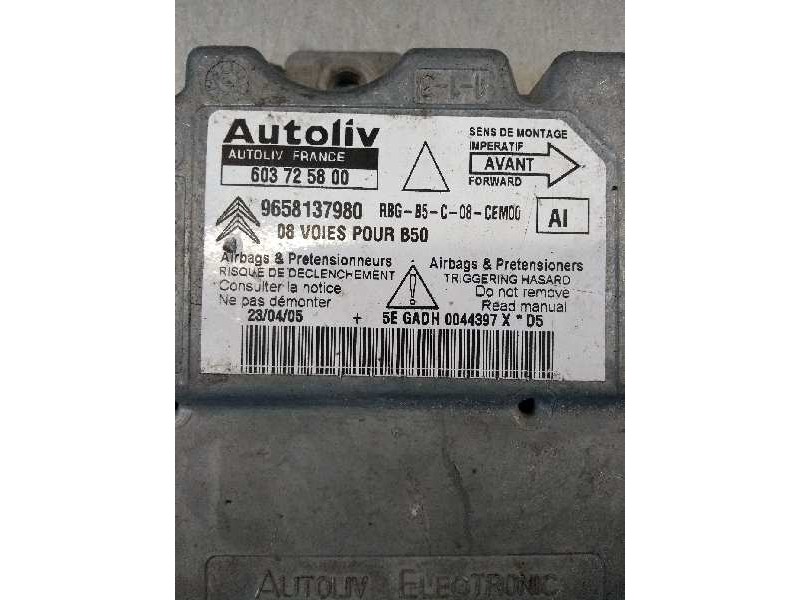 Recambio de centralita airbag para citroen c4 coupe vtr referencia OEM IAM 603725800 9658137980 B50 654634 8VOICES