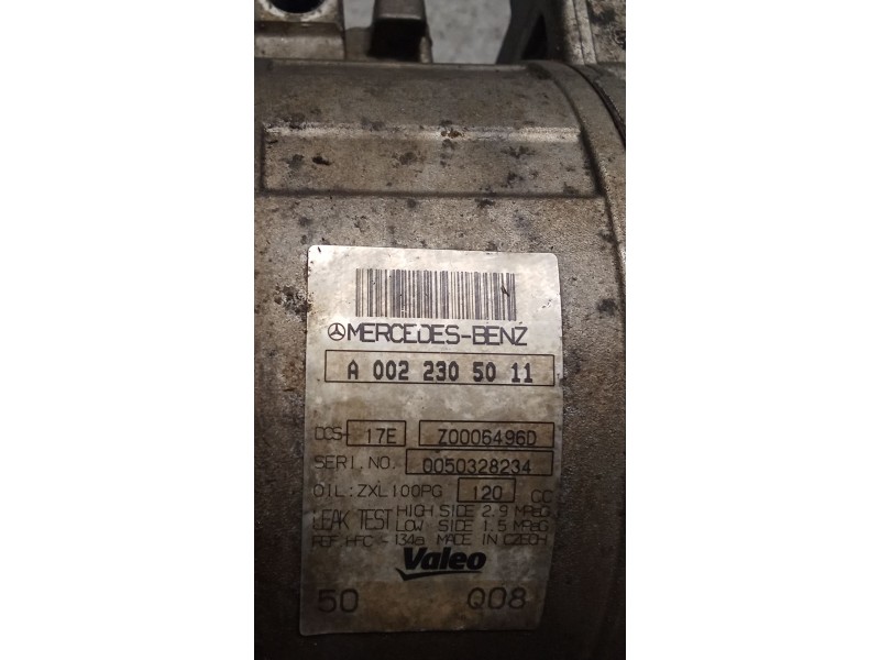 Recambio de compresor aire acondicionado para mercedes-benz clase c (w204) berlina c 200 cdi blueefficiency (204.001) referencia