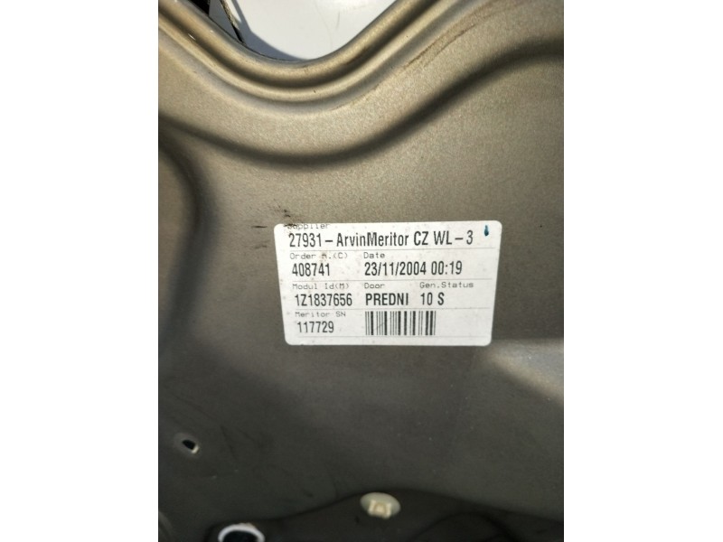 Recambio de elevalunas delantero derecho para skoda octavia ii (1z3) 1.9 tdi referencia OEM IAM 1Z1837656 408741 117729 2004 5P