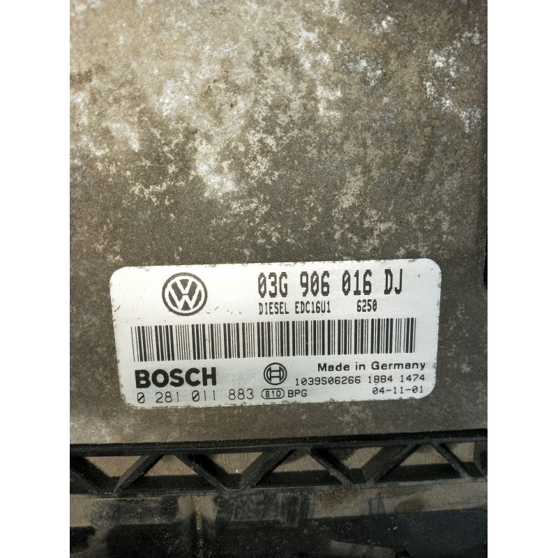 Recambio de centralita motor uce para skoda octavia ii (1z3) 1.9 tdi referencia OEM IAM 0281011883 03G906016DJ EDC16U1 1039S0626