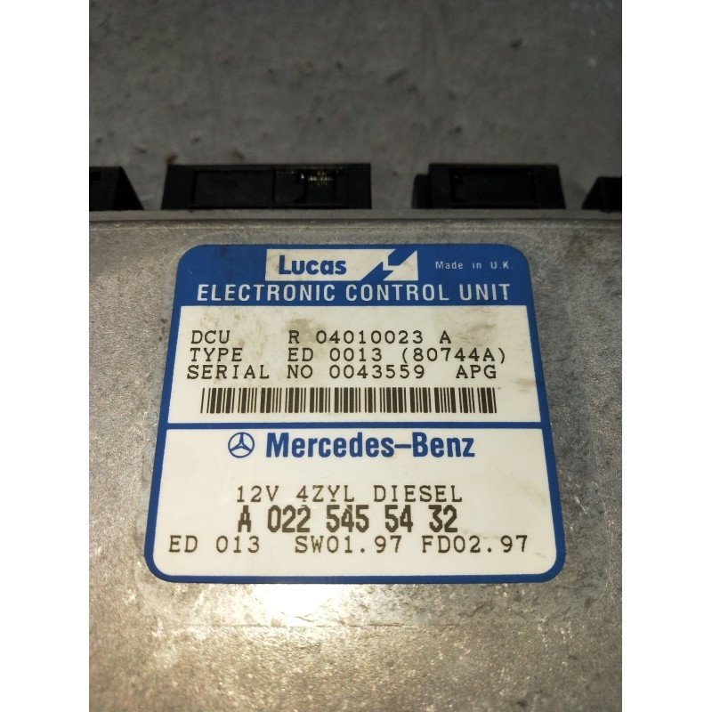 Recambio de centralita motor uce para mercedes-benz clase e (w210) e 220 d (210.004) referencia OEM IAM A0225455432 0043559 R040