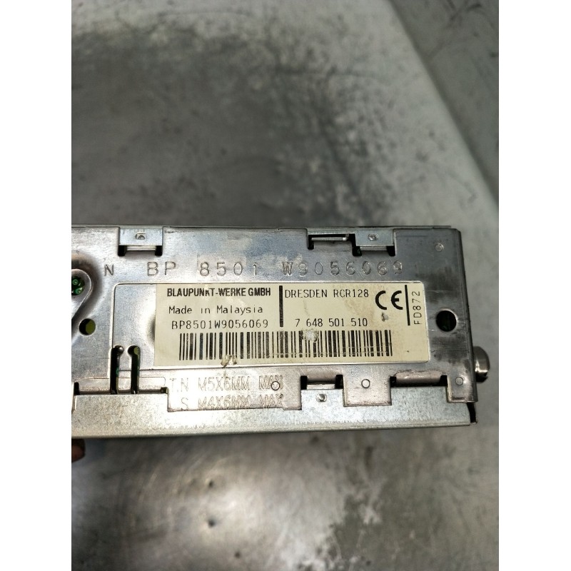 Recambio de sistema audio / radio cd para mercedes-benz clase e (w210) e 220 d (210.004) referencia OEM IAM 7648501510 BP8501W90