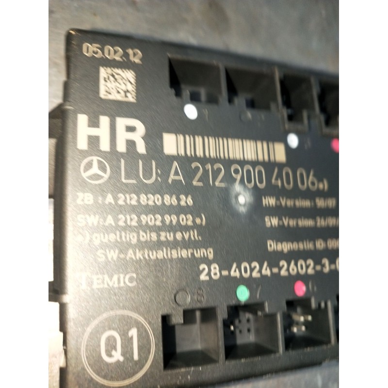 Recambio de modulo electronico para mercedes-benz clase c t-model (s204) c 220 cdi (204.202) referencia OEM IAM A2129004006 A212