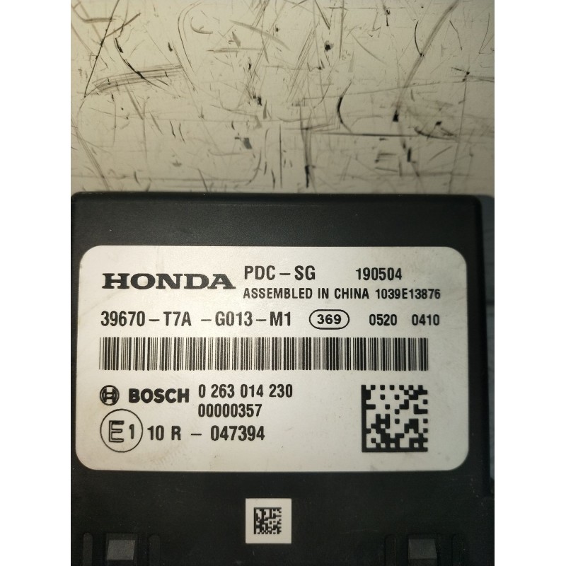 Recambio de modulo electronico para honda hr-v (ru) 1.5 i-vtec (ru1) referencia OEM IAM 0263014230 39670T7AG013M1 1039E13876 10R