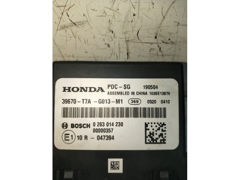 Recambio de modulo electronico para honda hr-v (ru) 1.5 i-vtec (ru1) referencia OEM IAM 0263014230 39670T7AG013M1 1039E13876 10R