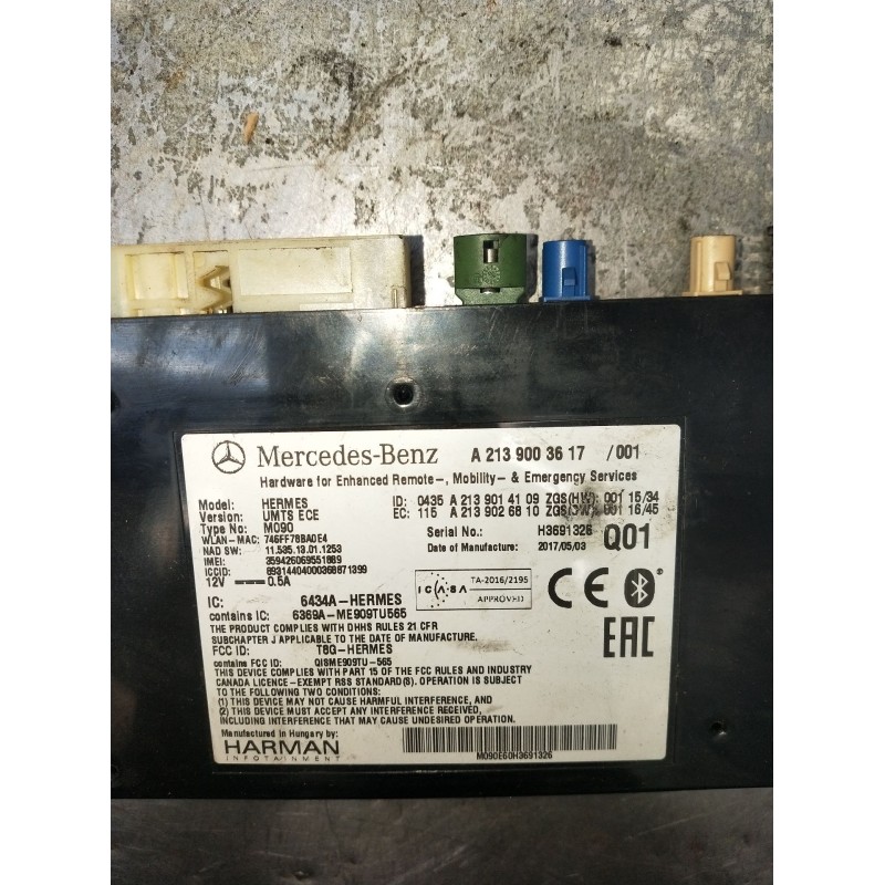 Recambio de modulo electronico para mercedes-benz clase b sports tourer (w246, w242) b 180 cdi / d (246.212) referencia OEM IAM 