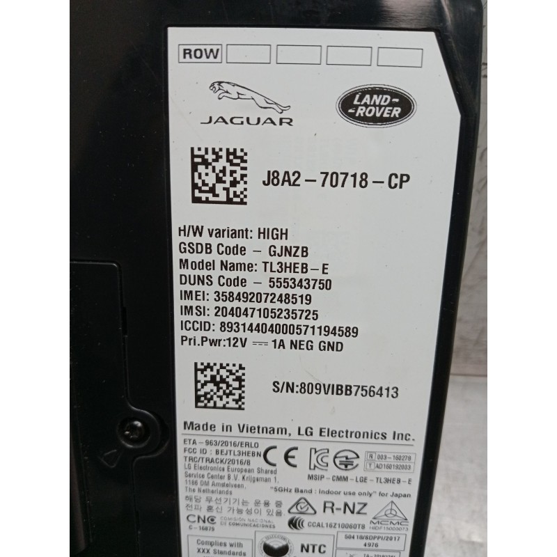 Recambio de modulo electronico para land rover discovery v (l462) 2.0 sd4 4x4 referencia OEM IAM J8A270718CP 555343750 809VIBB75