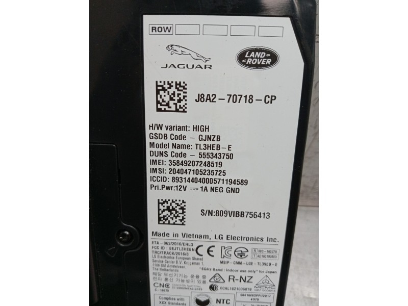 Recambio de modulo electronico para land rover discovery v (l462) 2.0 sd4 4x4 referencia OEM IAM J8A270718CP 555343750 809VIBB75
