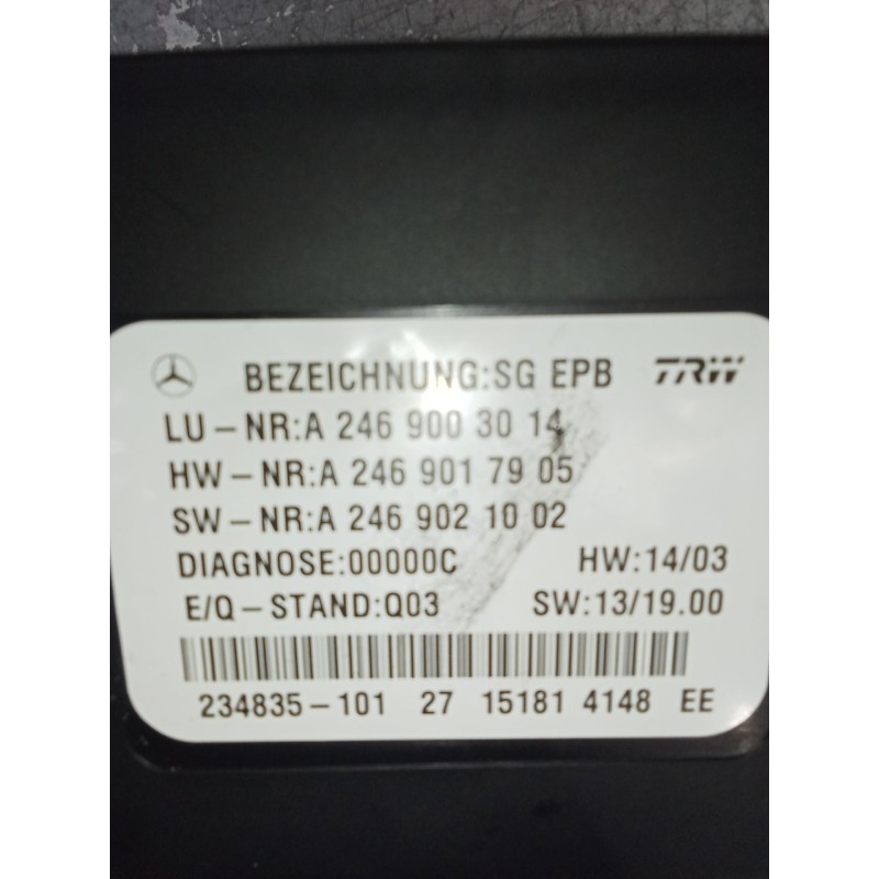 Recambio de modulo electronico para mercedes-benz cla shooting brake (x117) cla 200 cdi / d (117.908) referencia OEM IAM A246900