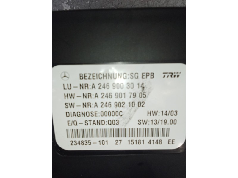 Recambio de modulo electronico para mercedes-benz cla shooting brake (x117) cla 200 cdi / d (117.908) referencia OEM IAM A246900