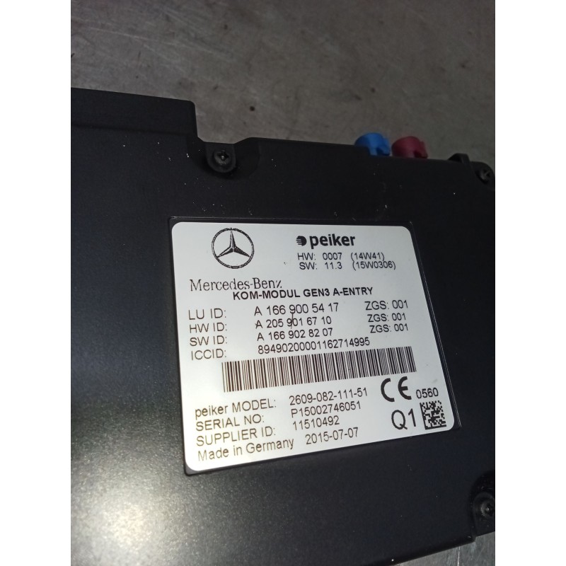 Recambio de modulo electronico para mercedes-benz cla shooting brake (x117) cla 200 cdi / d (117.908) referencia OEM IAM A166900