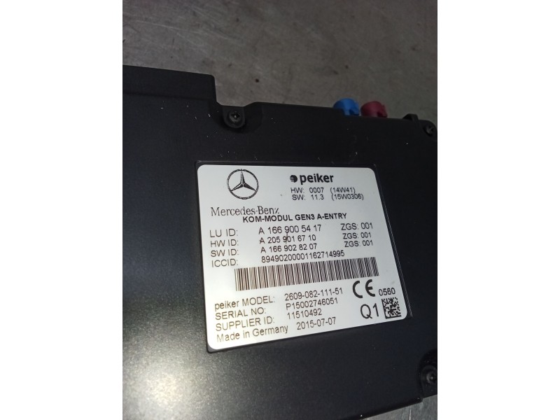 Recambio de modulo electronico para mercedes-benz cla shooting brake (x117) cla 200 cdi / d (117.908) referencia OEM IAM A166900