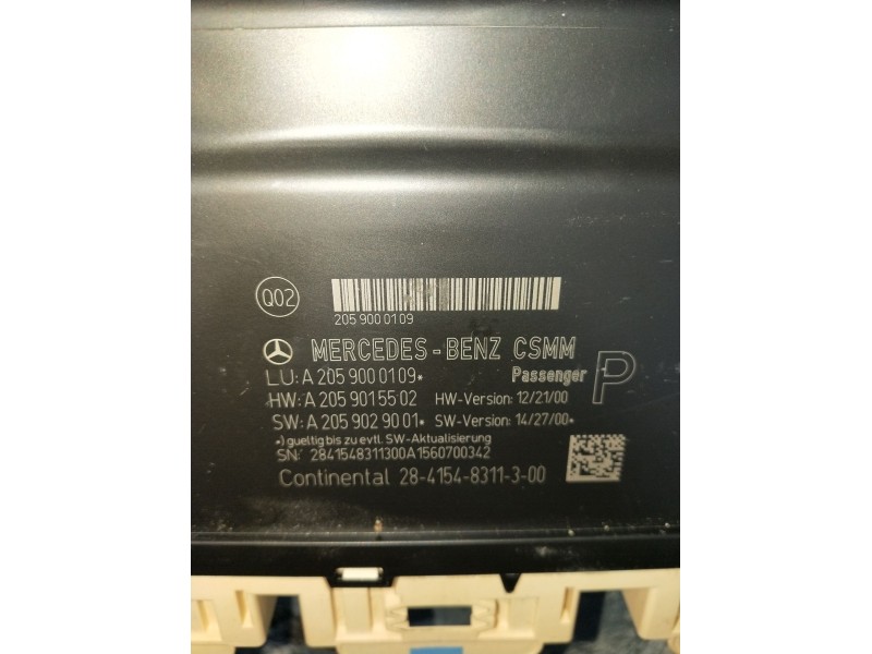 Recambio de modulo electronico para mercedes-benz clase c (w205) c 400 4-matic (205.066) referencia OEM IAM A2059000109 A2059015