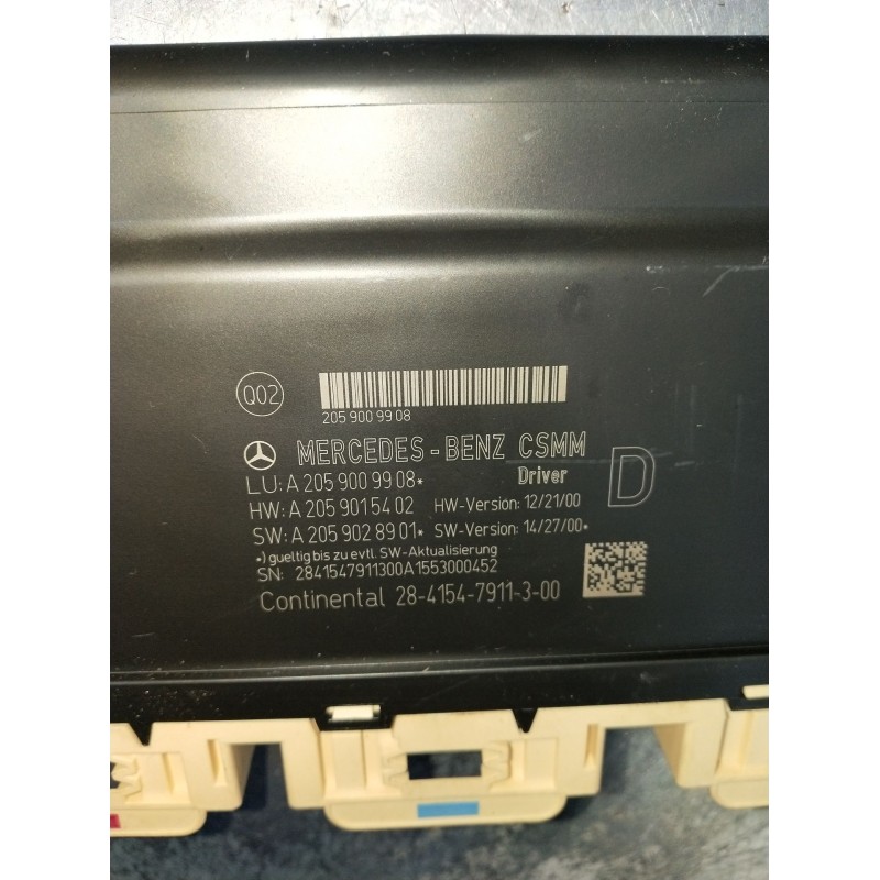 Recambio de modulo electronico para mercedes-benz clase c (w205) c 400 4-matic (205.066) referencia OEM IAM A2059009908 A2059015