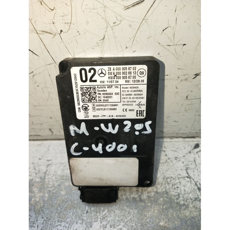 Recambio de modulo electronico para mercedes-benz clase c (w205) c 400 4-matic (205.066) referencia OEM IAM A0009058702 A0009026