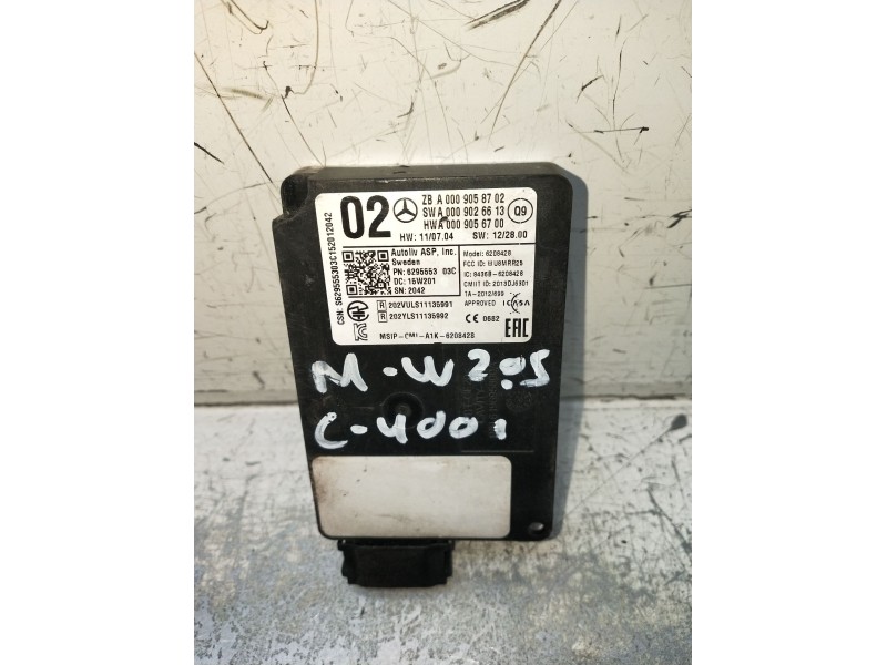 Recambio de modulo electronico para mercedes-benz clase c (w205) c 400 4-matic (205.066) referencia OEM IAM A0009058702 A0009026