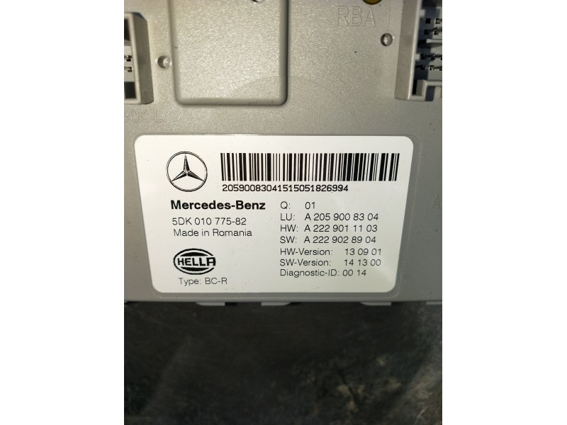 Recambio de modulo electronico para mercedes-benz clase c (w205) c 400 4-matic (205.066) referencia OEM IAM 5DK01077582 A2059008