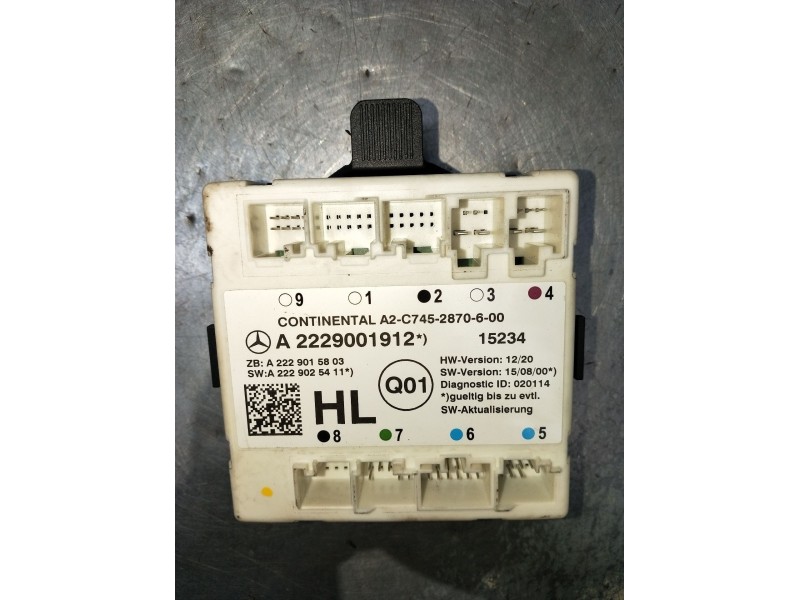 Recambio de modulo electronico para mercedes-benz clase c (w205) c 400 4-matic (205.066) referencia OEM IAM A2229001912 A2229015