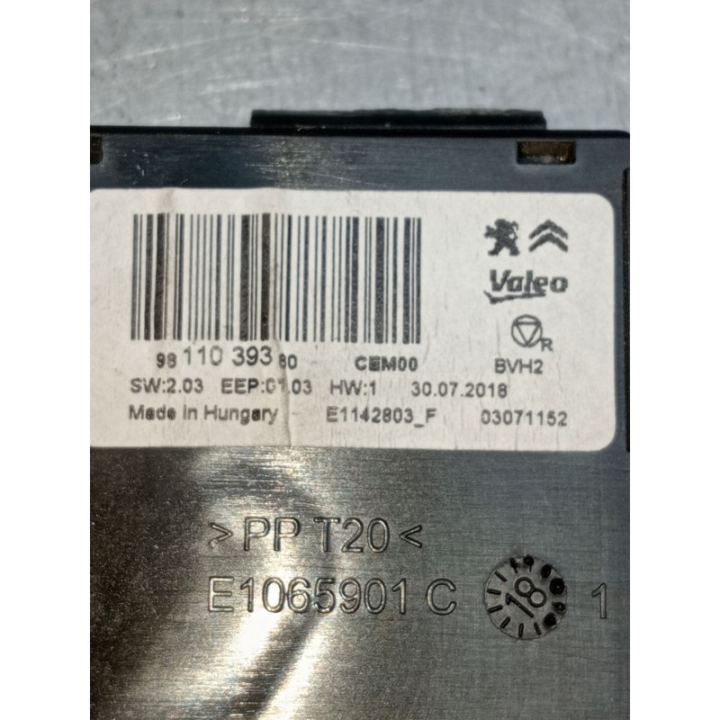 Recambio de modulo electronico para peugeot partner furgoneta/monovolumen (k9) 1.6 bluehdi 75 referencia OEM IAM 9811039380 0307