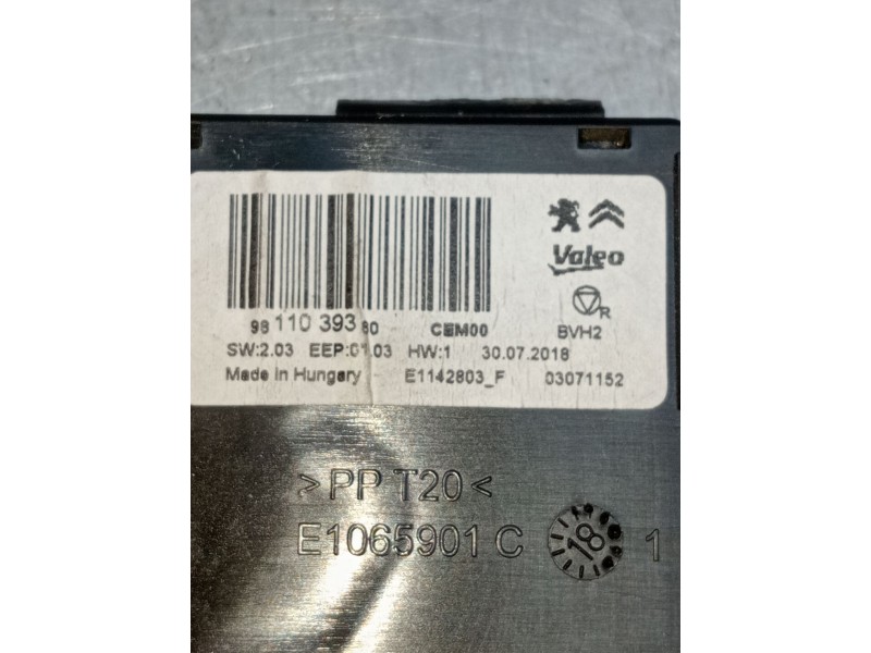 Recambio de modulo electronico para peugeot partner furgoneta/monovolumen (k9) 1.6 bluehdi 75 referencia OEM IAM 9811039380 0307