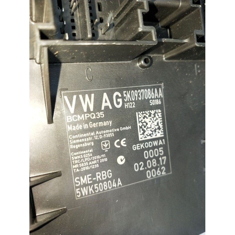 Recambio de modulo electronico para volkswagen caddy iv furgoneta/monovolumen (saa, sah) 2.0 tdi referencia OEM IAM 5K0937086AA 