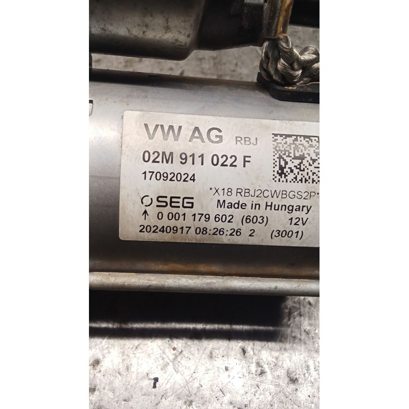Recambio de motor arranque para audi a1 sportback (gba) 25 tfsi referencia OEM IAM 02M911022F 0001179602 
