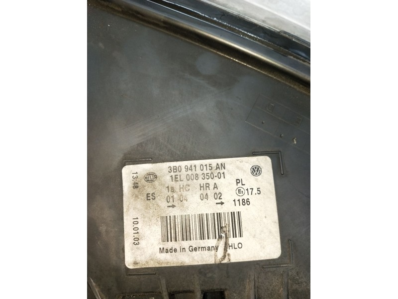 Recambio de faro izquierdo para volkswagen passat b5 (3b2) 1.9 tdi referencia OEM IAM 3B0941015AN 1EL00835001 