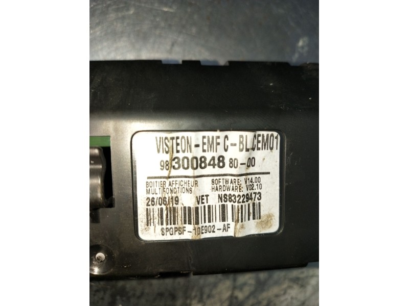 Recambio de pantalla multifuncion para opel vivaro c furgoneta (k0) 2.0 referencia OEM IAM 9830084880 N883229473 2019