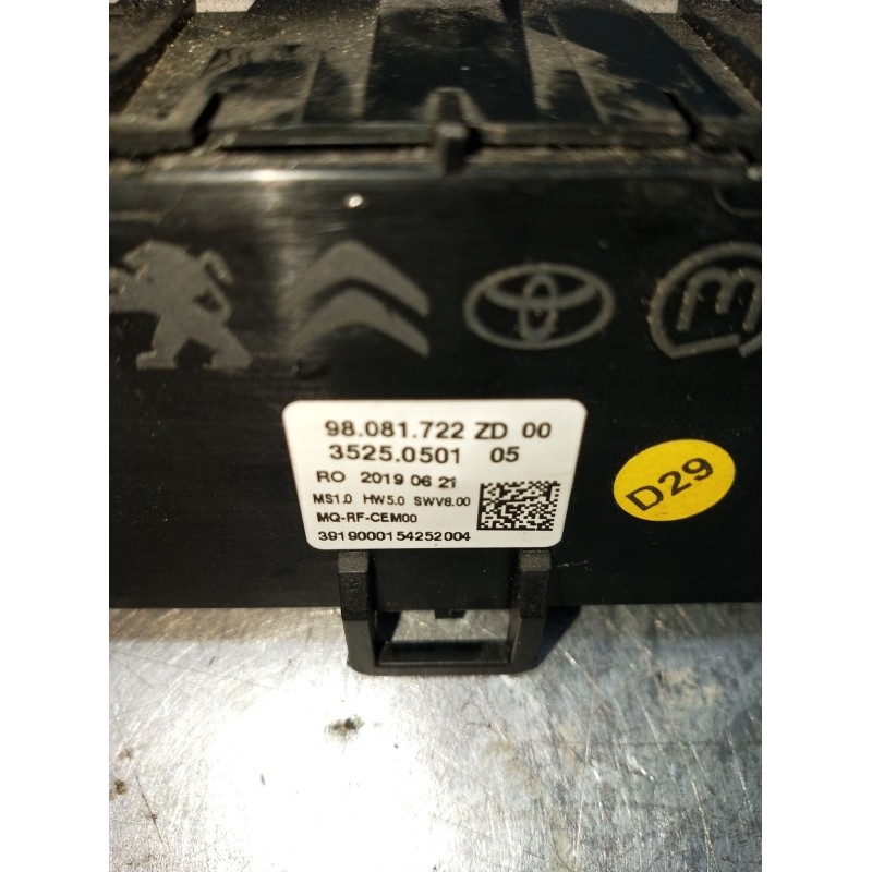 Recambio de mando calefaccion / aire acondicionado para opel vivaro c furgoneta (k0) 2.0 referencia OEM IAM 98081722ZD 352505010