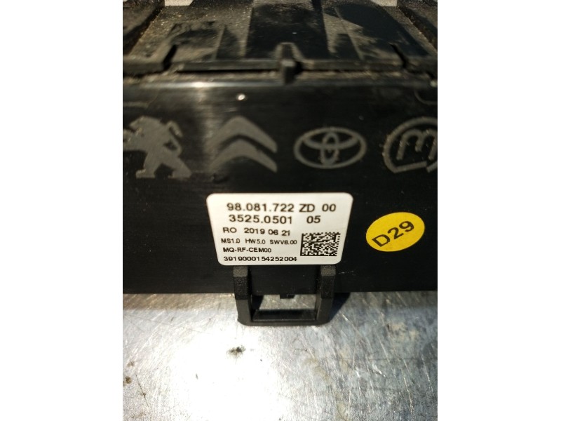 Recambio de mando calefaccion / aire acondicionado para opel vivaro c furgoneta (k0) 2.0 referencia OEM IAM 98081722ZD 352505010