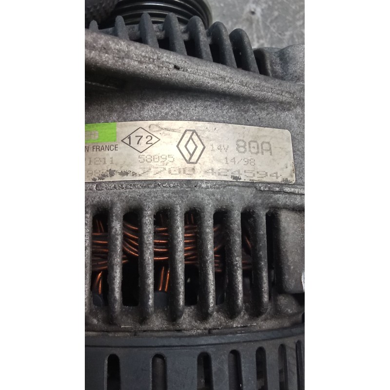 Recambio de alternador para renault megane i (ba0/1_) 1.9 d eco (ba0a, ba0u, ba0r) referencia OEM IAM 7700424594 80A 