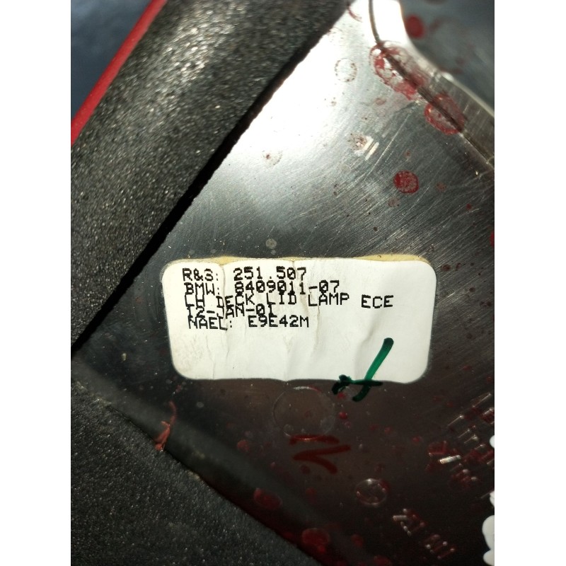 Recambio de piloto trasero izquierdo interior para bmw x5 (e53) 4.4i automático referencia OEM IAM 840901107 251507 2008